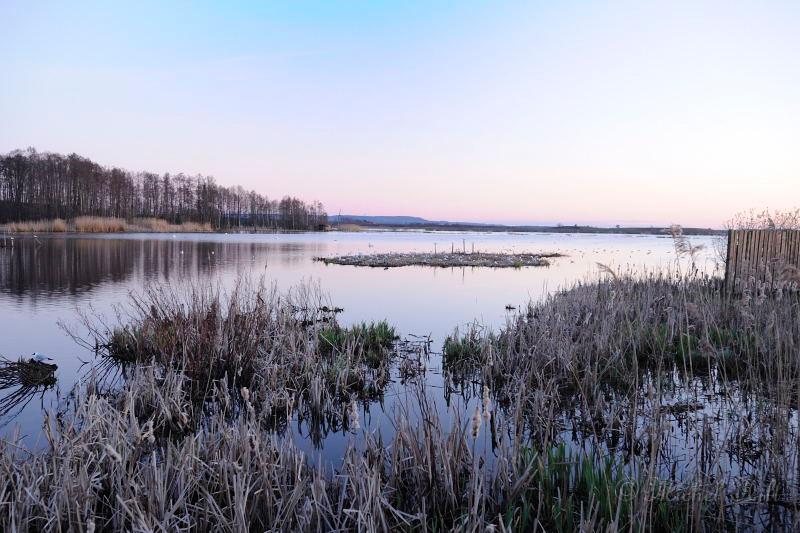 34-MHO1521.JPG - -Voilà le moment de lever le camp est arrivé un petit coup d œil sur le lac ; la gelée blanche me donne la température de cette nuit ; je reprends la route pour  Västerås et Uppsala  afin de retrouver la E4 ; les paysage sont un peu les mêmes ; seules les maisons et les plants d eau apporte un peu de variété.